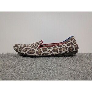 Rothys The Loafer Mocha Spot Leopard Flats Slip On Shoes Womens Size 8